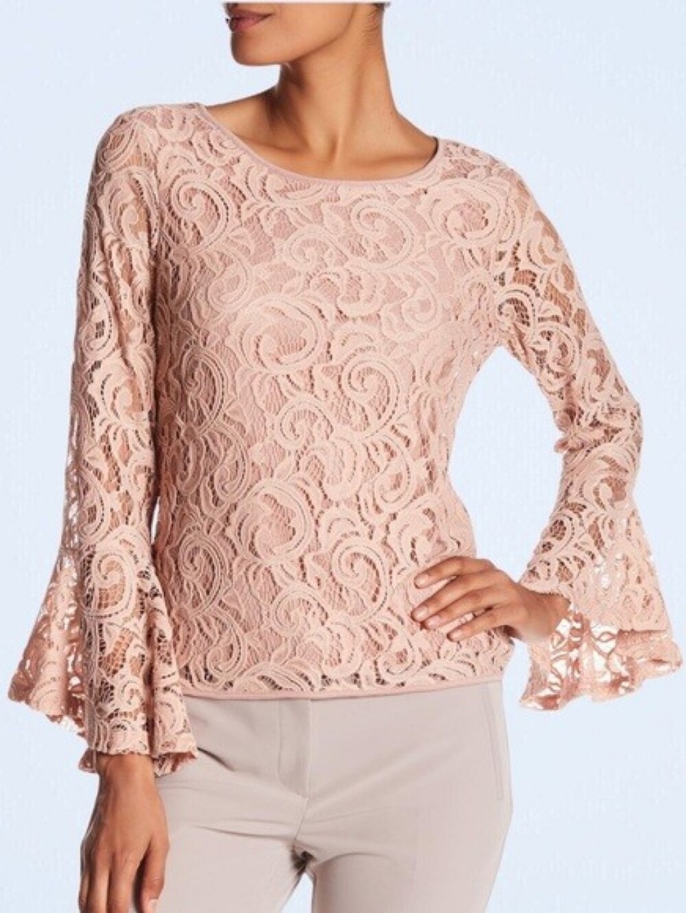 Adrianna Papell Pastel Lace Shirt